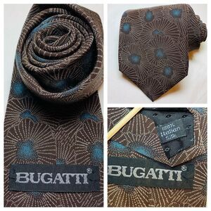 Bugatti Floral Abstract Necktie Men Designer Silk Tie Office Professional Prep